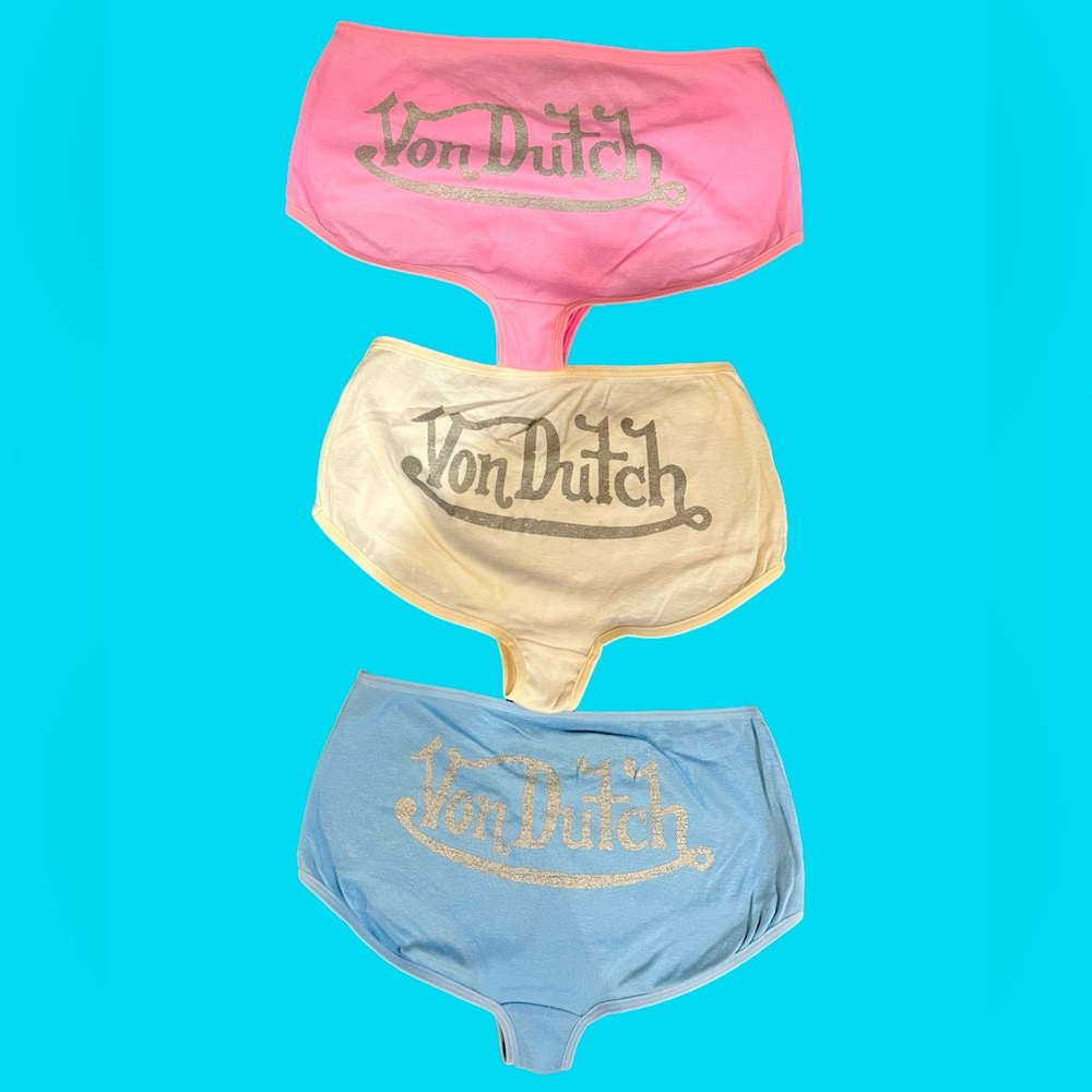 Von Dutch vintage panty set of 3 rare one of a kind